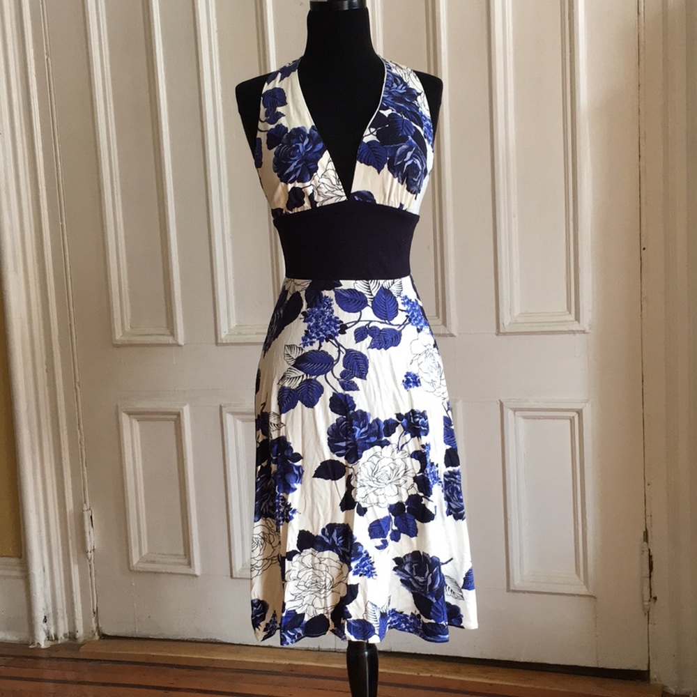 Eva Franco floral halter dress